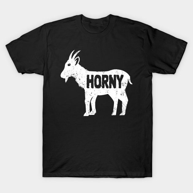 Horny Goat Funny adult humor mens Inappropriate T-Shirt by Shanti-Ru Design